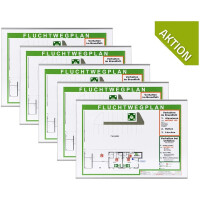 Fluchtwegschild ALU.b1 - 5 Stück -  gallery