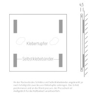 Schild NIRO.clic 150,5 x 150,5 mm 3