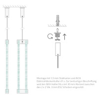 Hängeschild INOXO.in 420 x 149 mm / 2 x 3 mm 5
